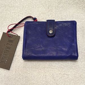 MZ Wallace Ingrid leather wallet blue